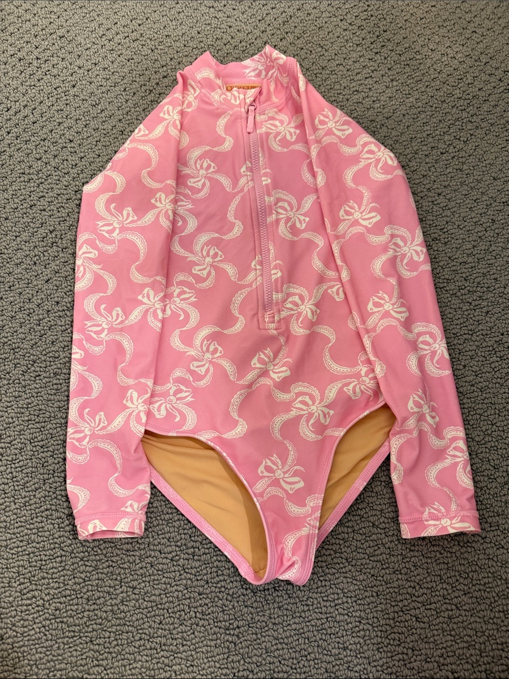Crewcuts Pink & White Long-Sleeve Floral Zip Rashguard
